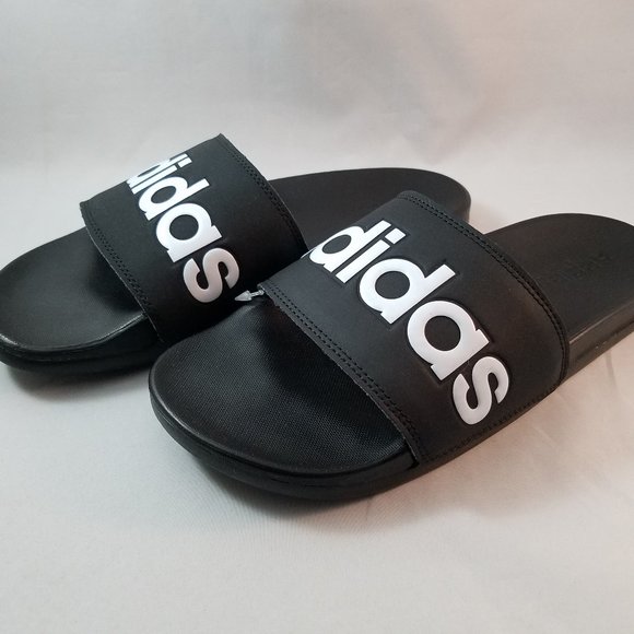 NEW Men's Sz 12 Adidas COMFORT Slide Black - Picture 2 of 8